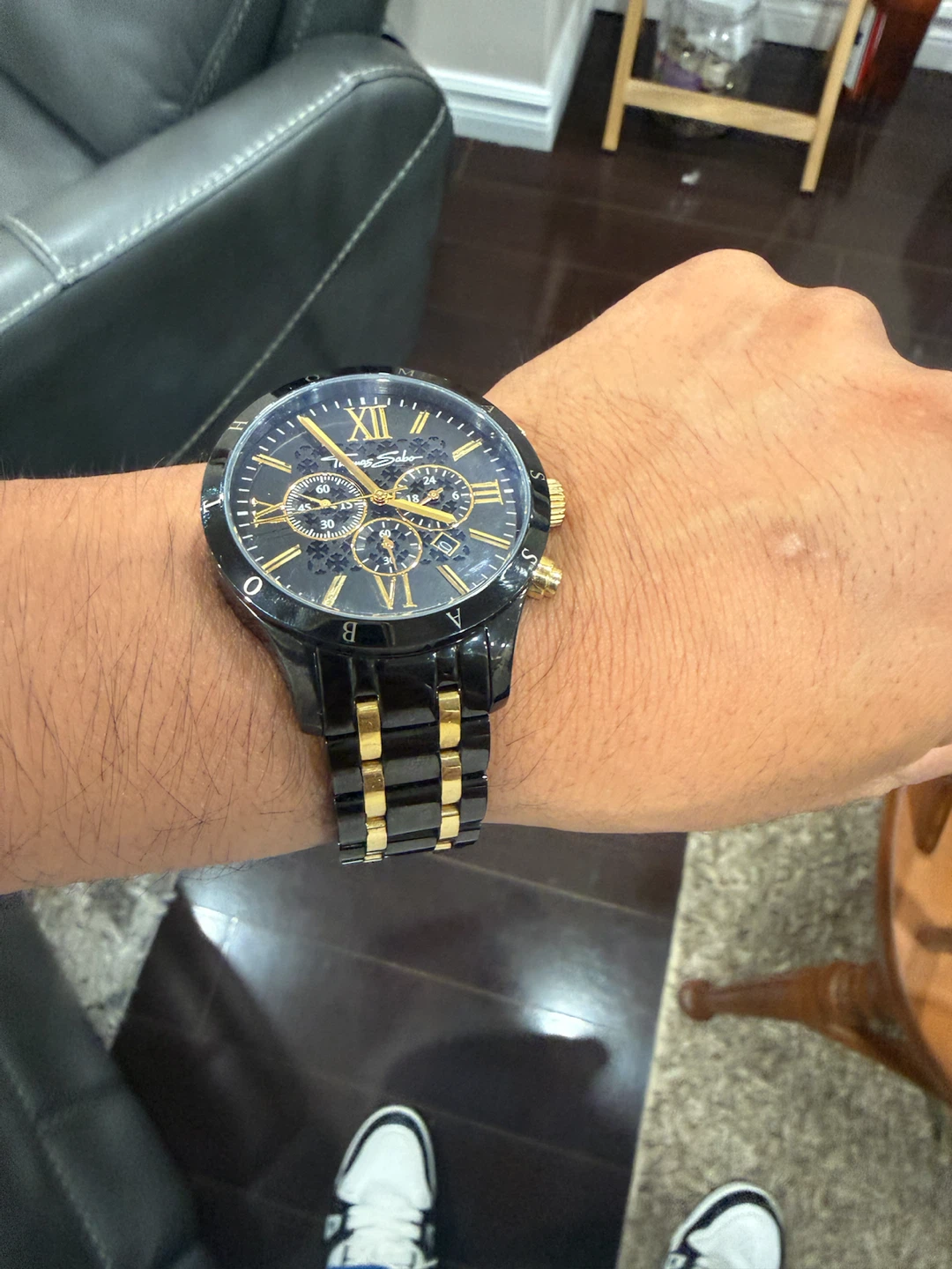 Thomas Sabo Watch Black & Gold Chronograph - photo 4