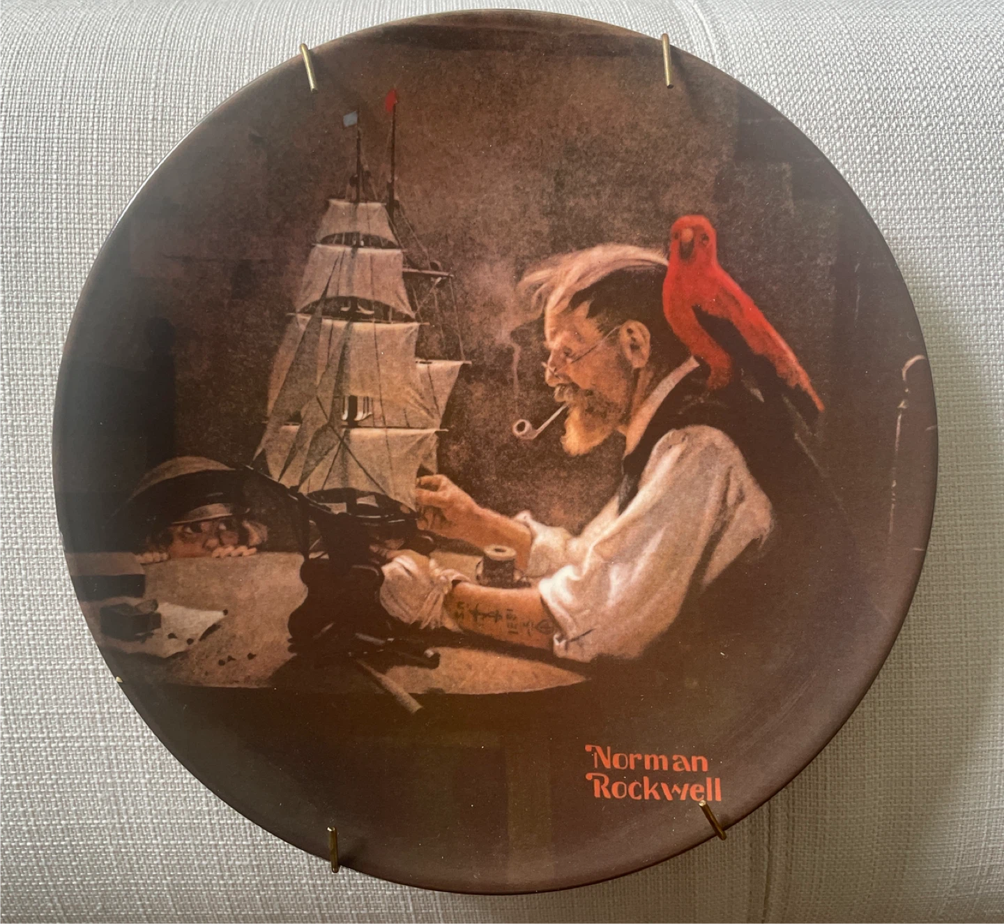 Norman Rockwell "The Shipbuilder" Collector Plate