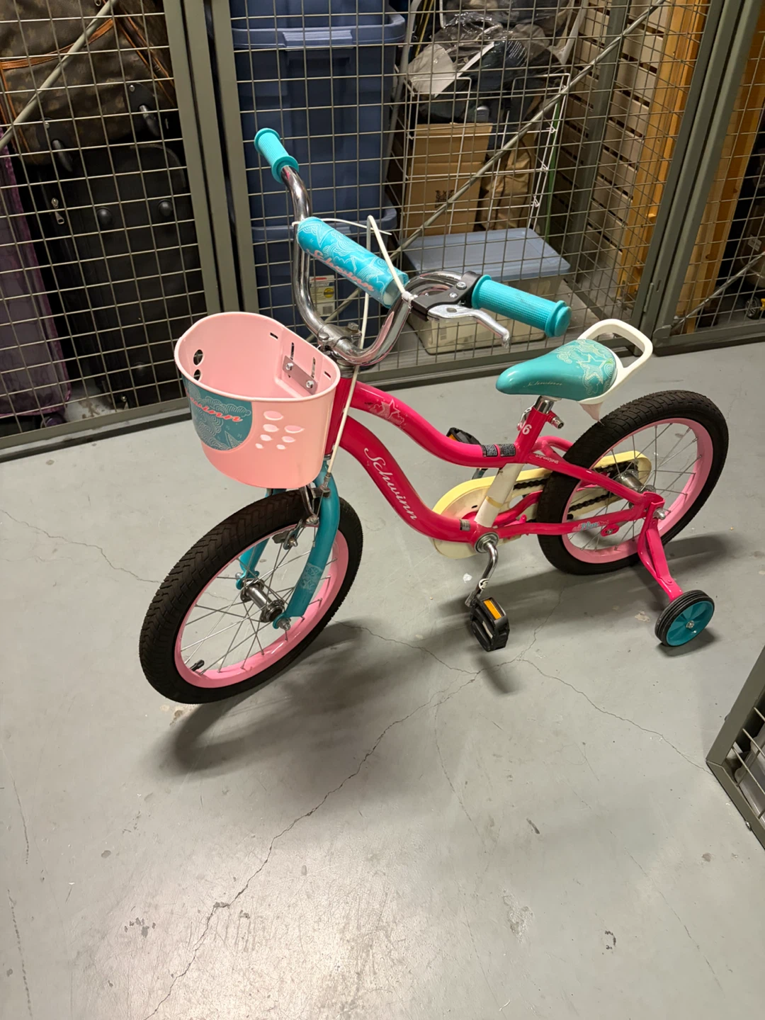 Schwinn Kids Bicycle with Training Wheels and Basket