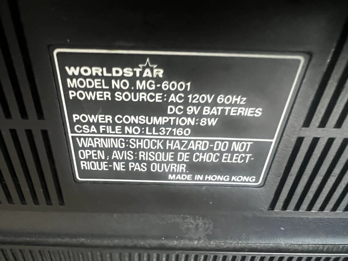 Worldstar MG-6001 Multi-Band Receiver Radio - photo 5