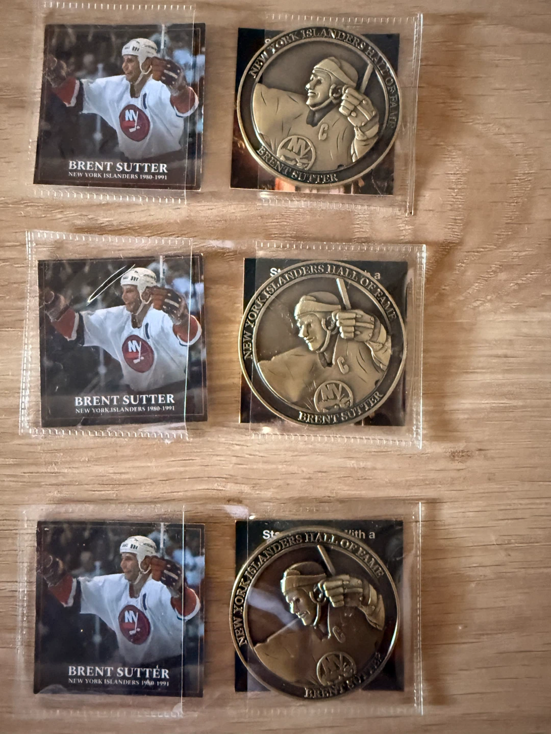 Brent Sutter New York Islanders Hall of Fame Coin and Card Lot - photo 2