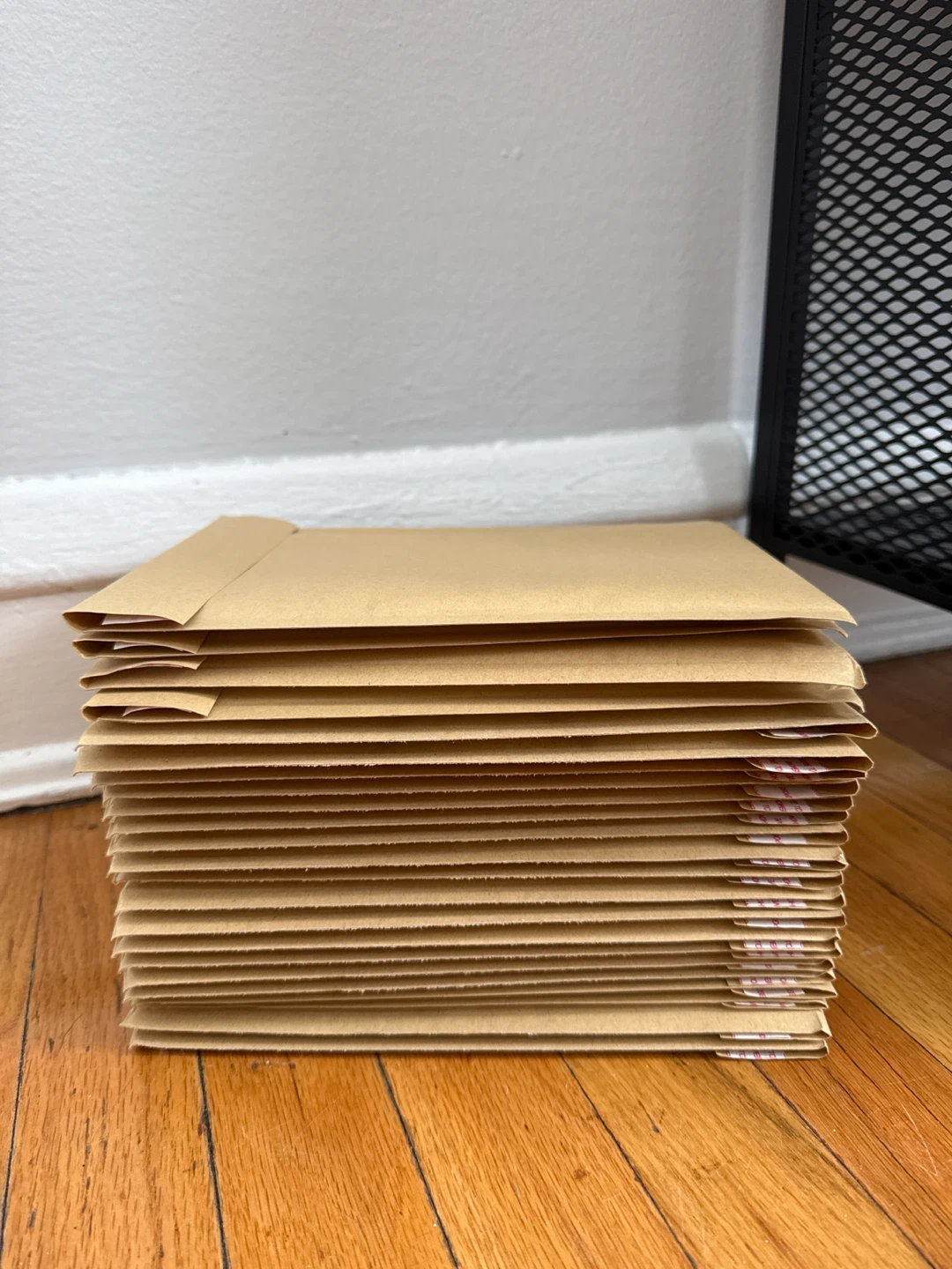 Stack of Kraft Paper Bubble Envelopes