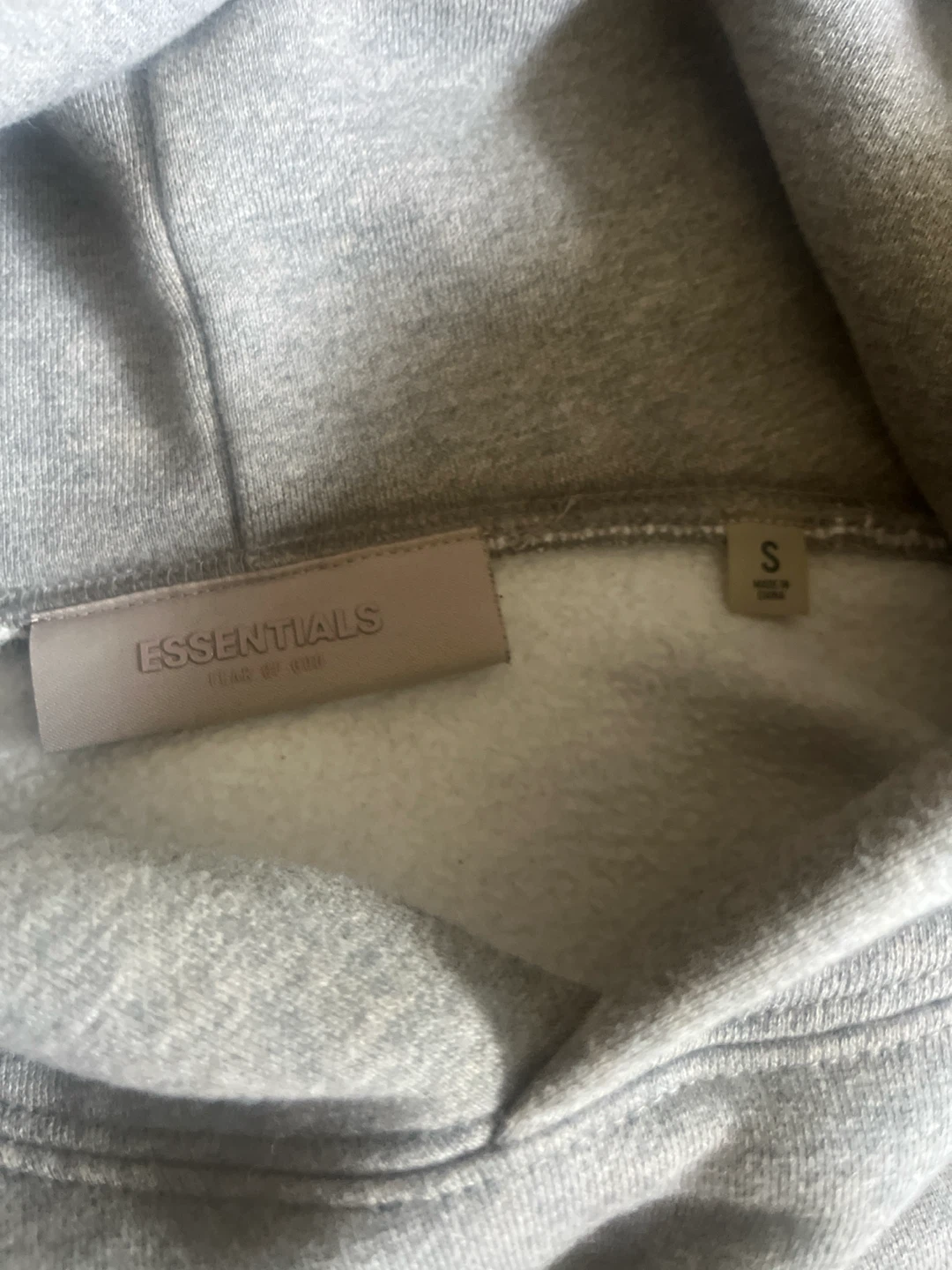 ESSENTIALS Fear of God Grey Hoodie Size S - photo 3