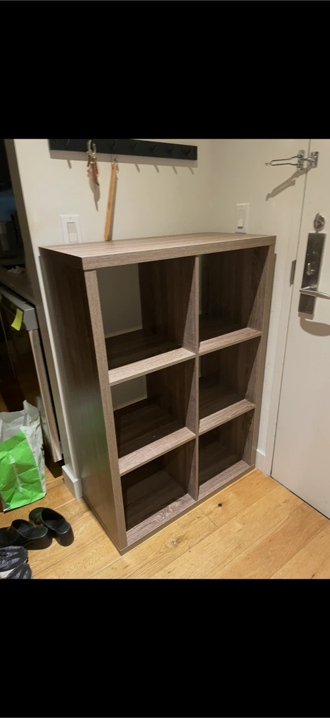 Wood 6-Cube Storage Organizer Shelf
