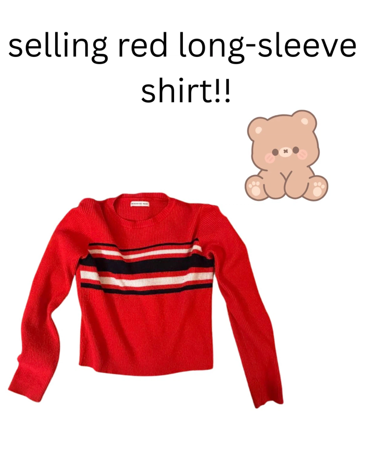 Long sleeve red shirt
