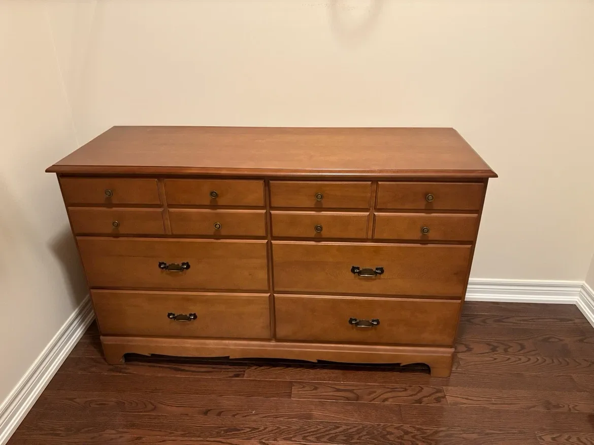 Wooden Desk with Chair. Wooden dresser - photo 3