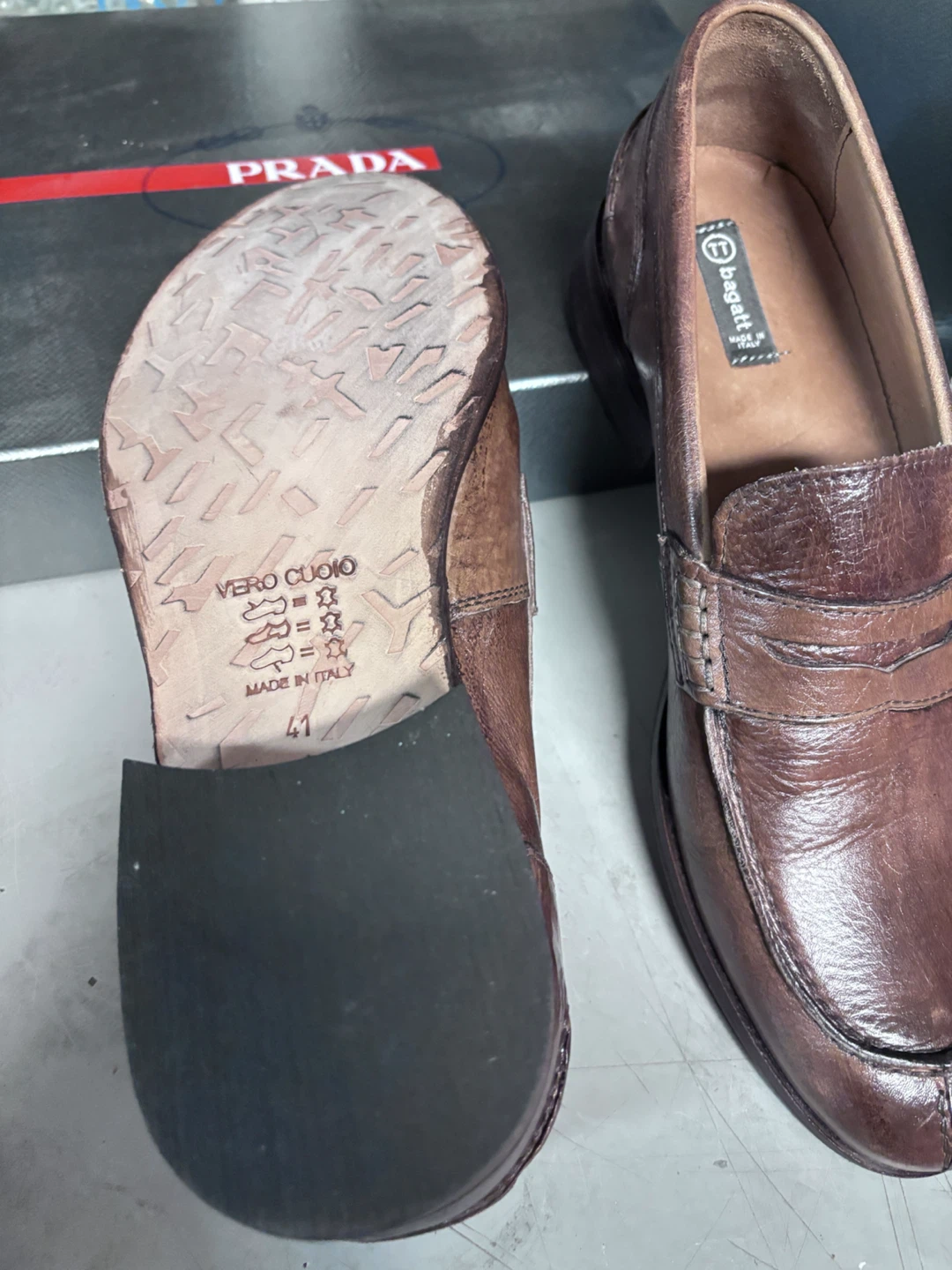 Bugatti Brown Leather Loafers - Size 41 - photo 2