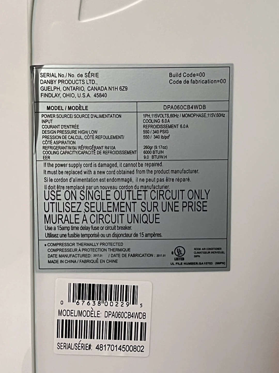 Danby Portable Air Conditioner with Remote 6,000 BTU - photo 3