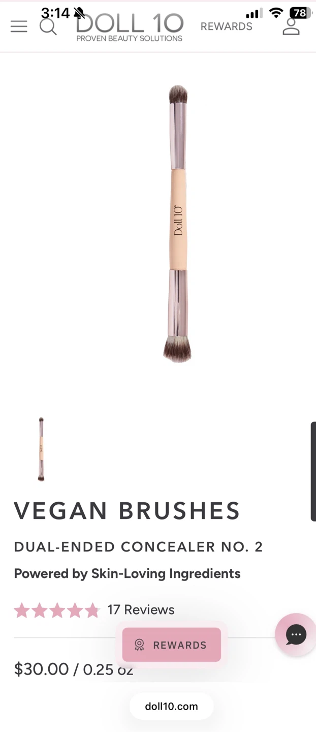 Doll 10 Vegan Dual-Ended Concealer Brush No. 2 - photo 3