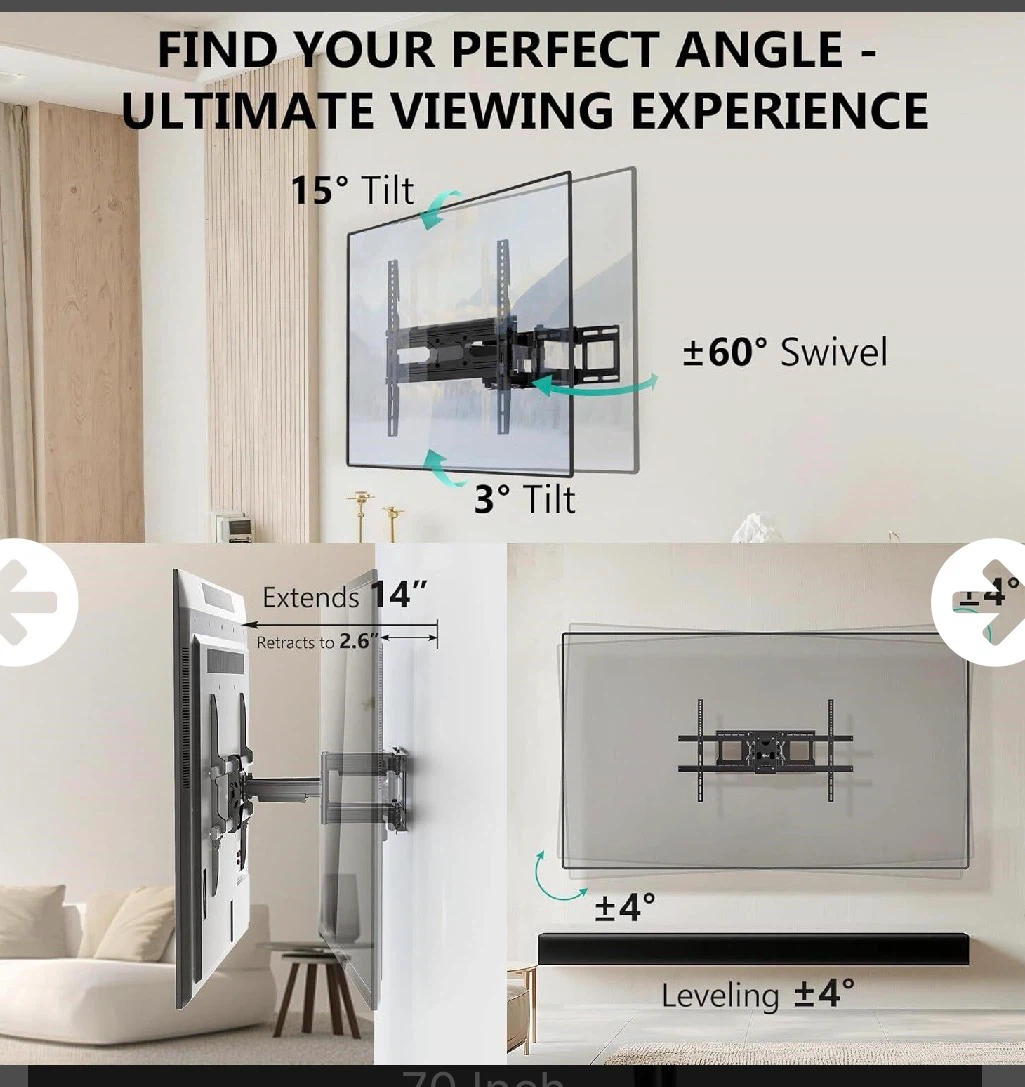 WALI Full Motion TV Wall Mount for 32 70 Inch - photo 3
