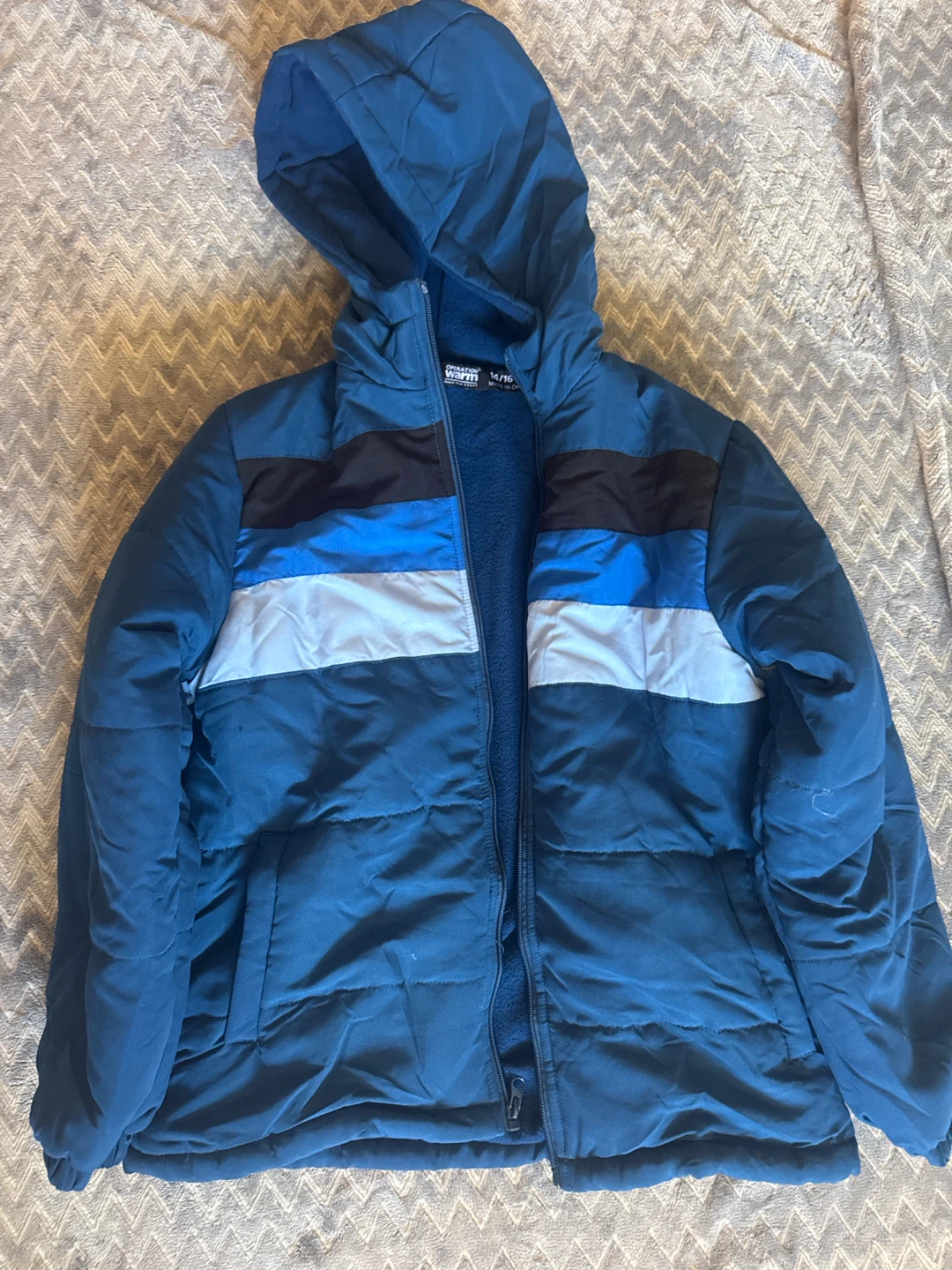 Operation Warm Blue Puffer Jacket 14/16