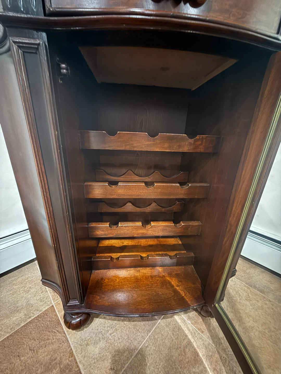 Corner Bar Cabinet with Mirror - photo 2