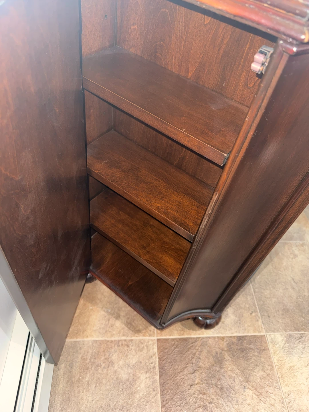 Corner Bar Cabinet with Mirror - photo 3