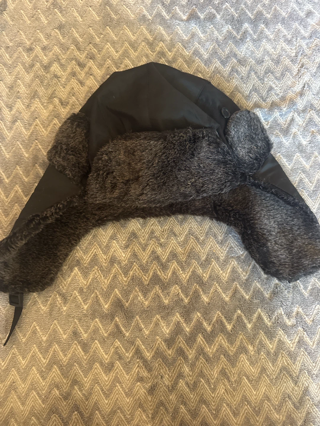 Black Winter Trapper Hat - photo 2