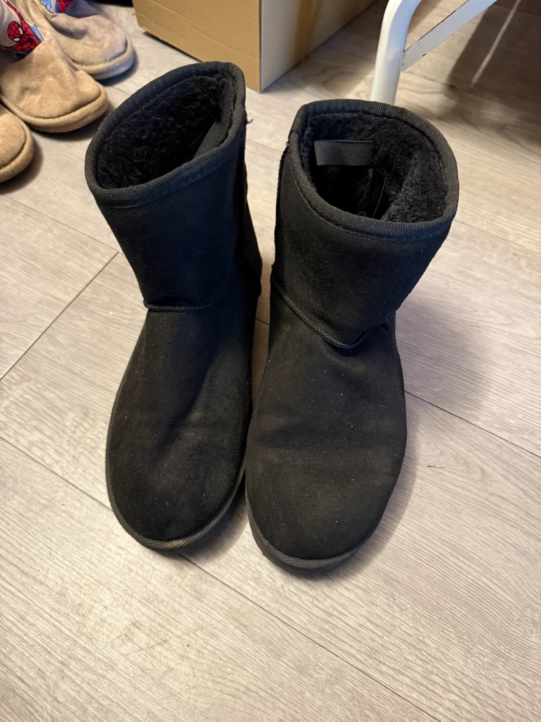 Black Suede Booties - Size 38