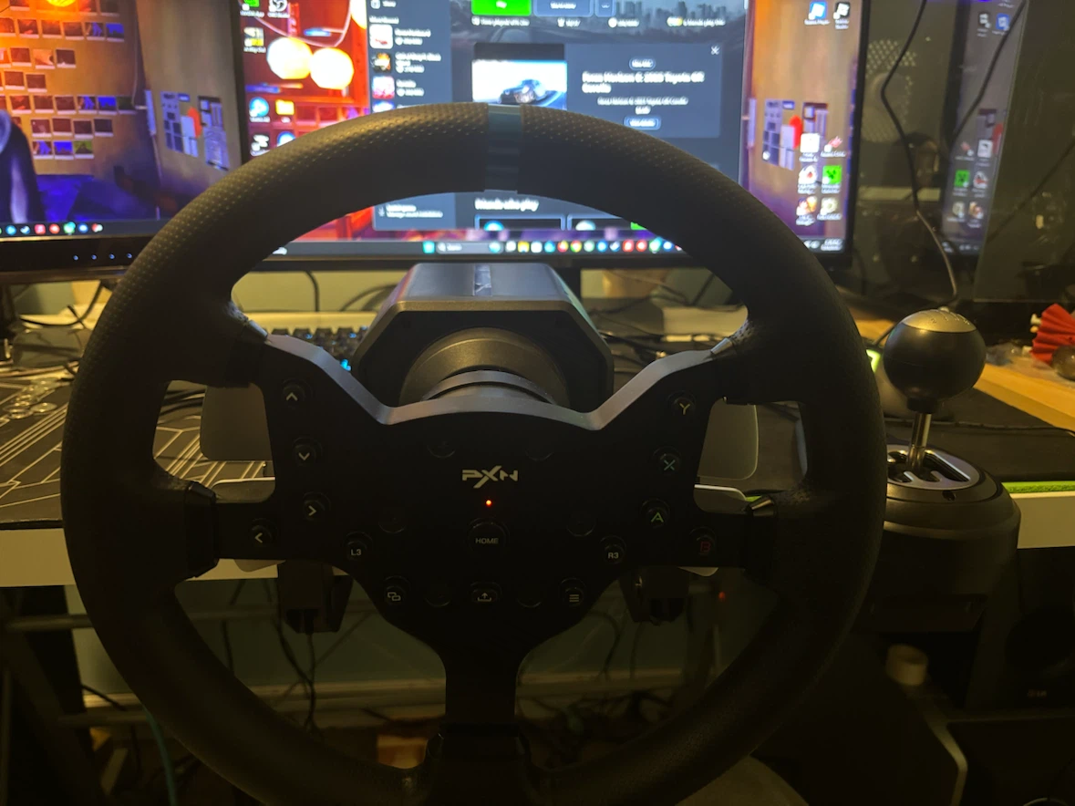 PXN V99 Sim Racing Steering Wheel with Pedals and Shifter - photo 2