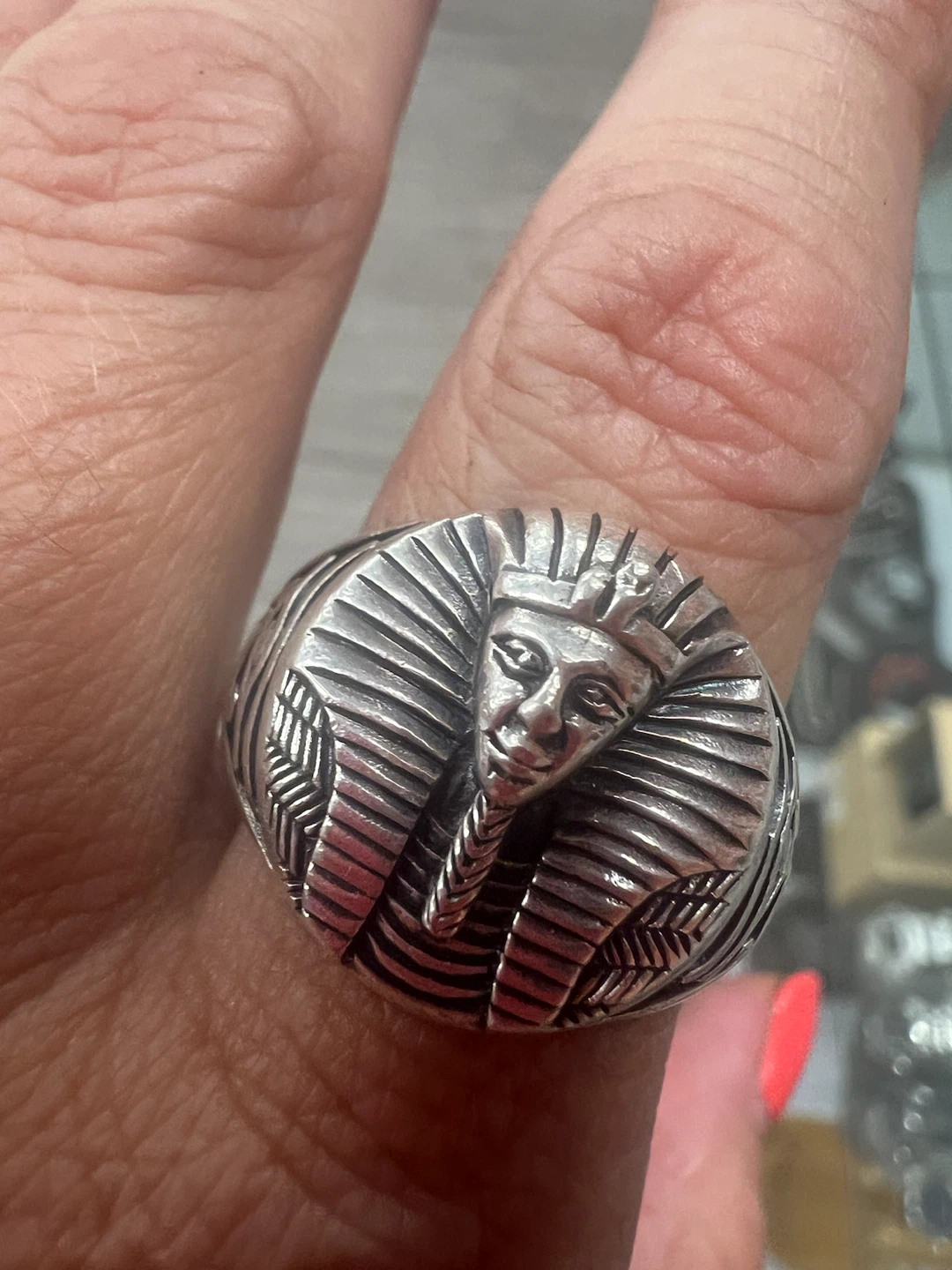Men's King Tut Egyptian Pharaoh Ring