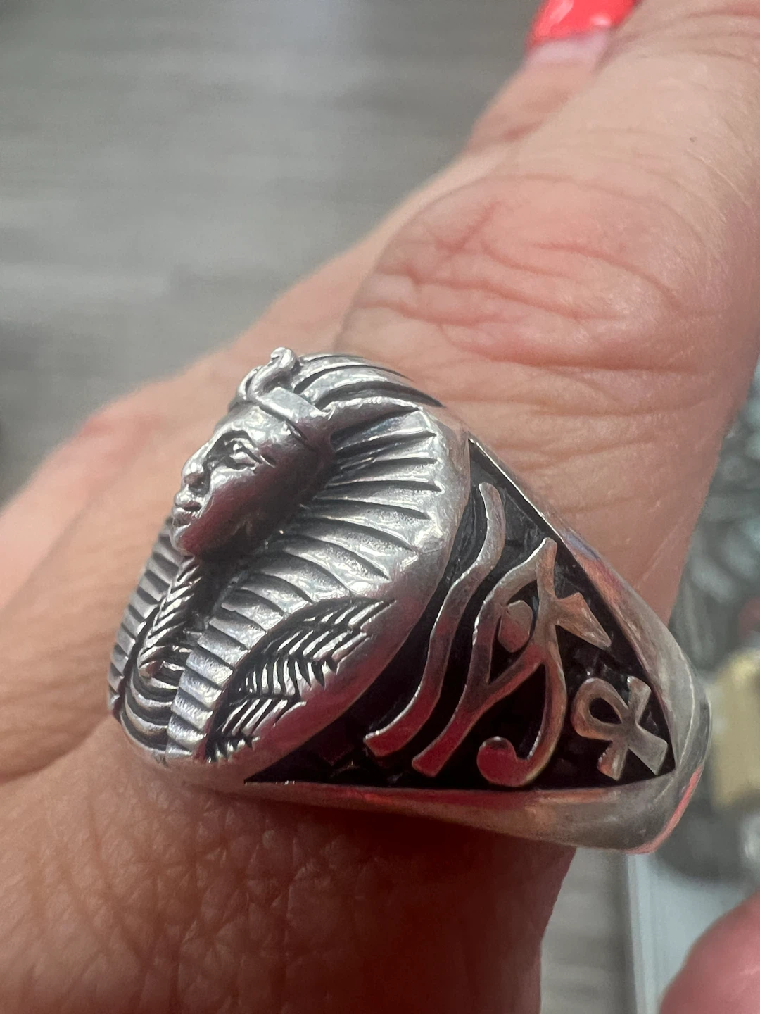 Men's King Tut Egyptian Pharaoh Ring - photo 2