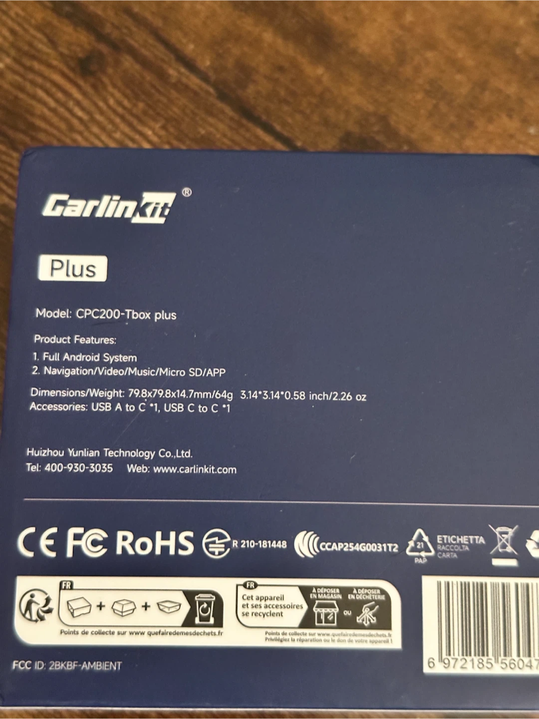 Carlinkit CPC200-Tbox Plus Android AI Box 8GB+128GB - photo 3