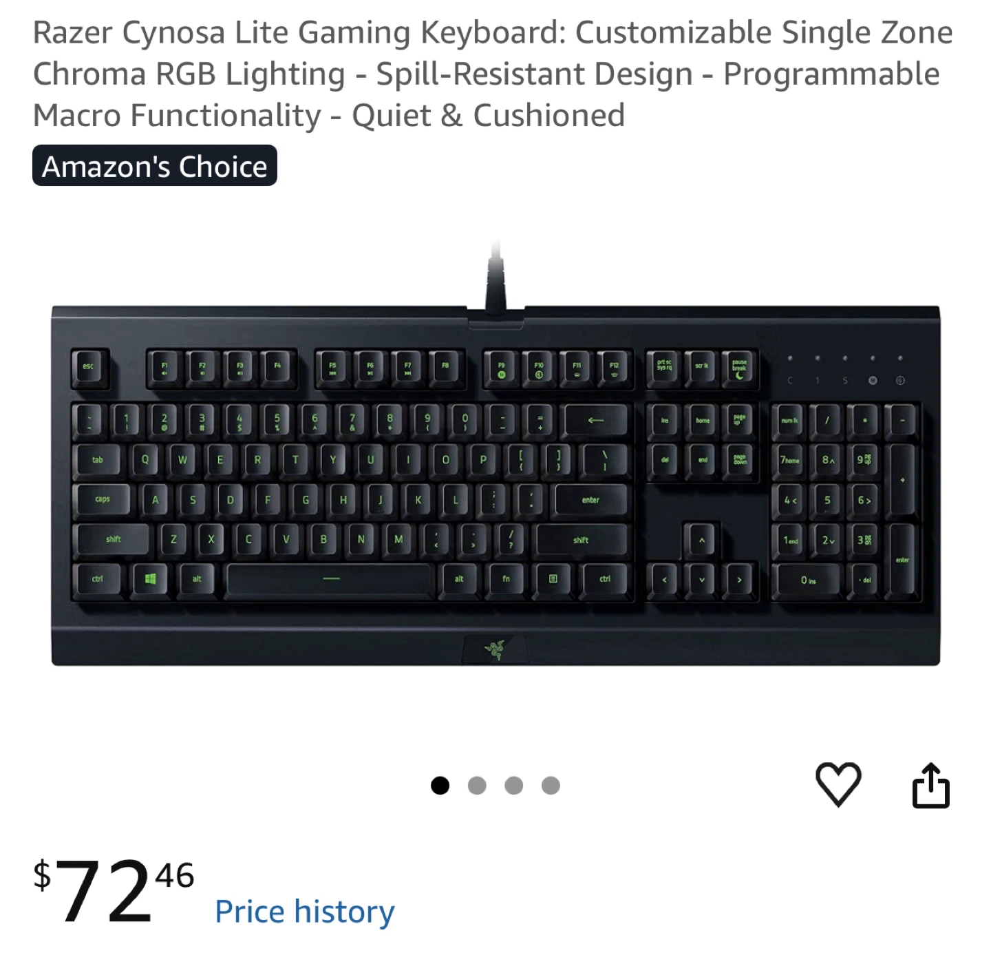 Razer Blackwidow Ultimate (2017) Gaming Keyboard - photo 2