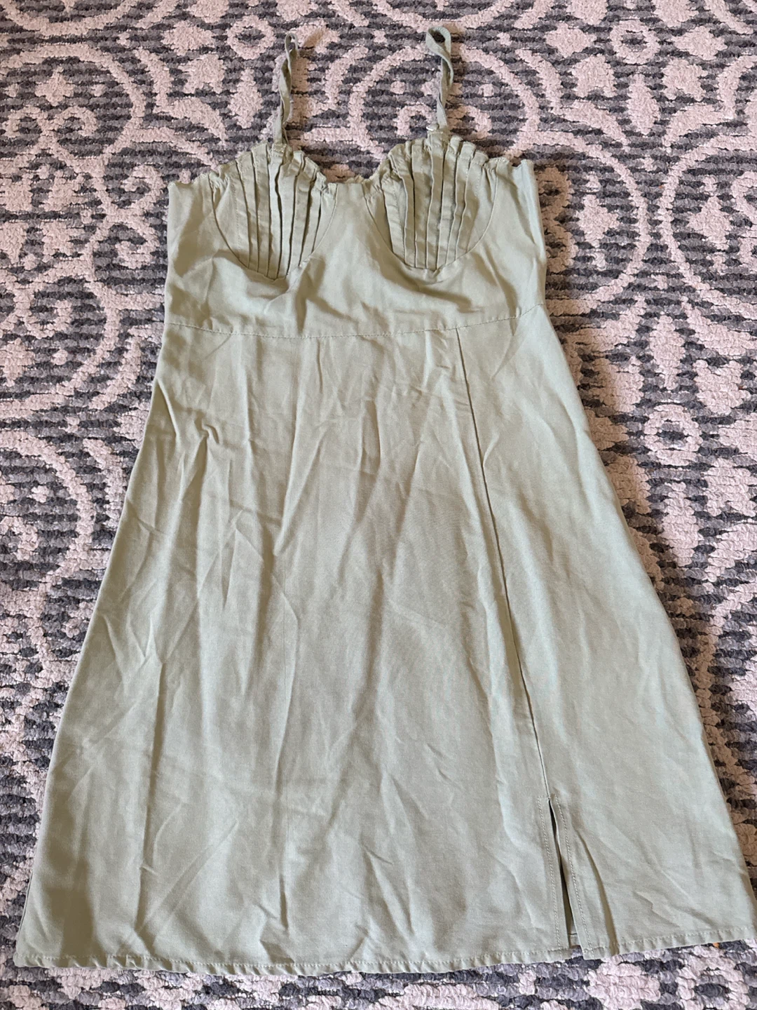 Sage Green Strapless Dress Size small