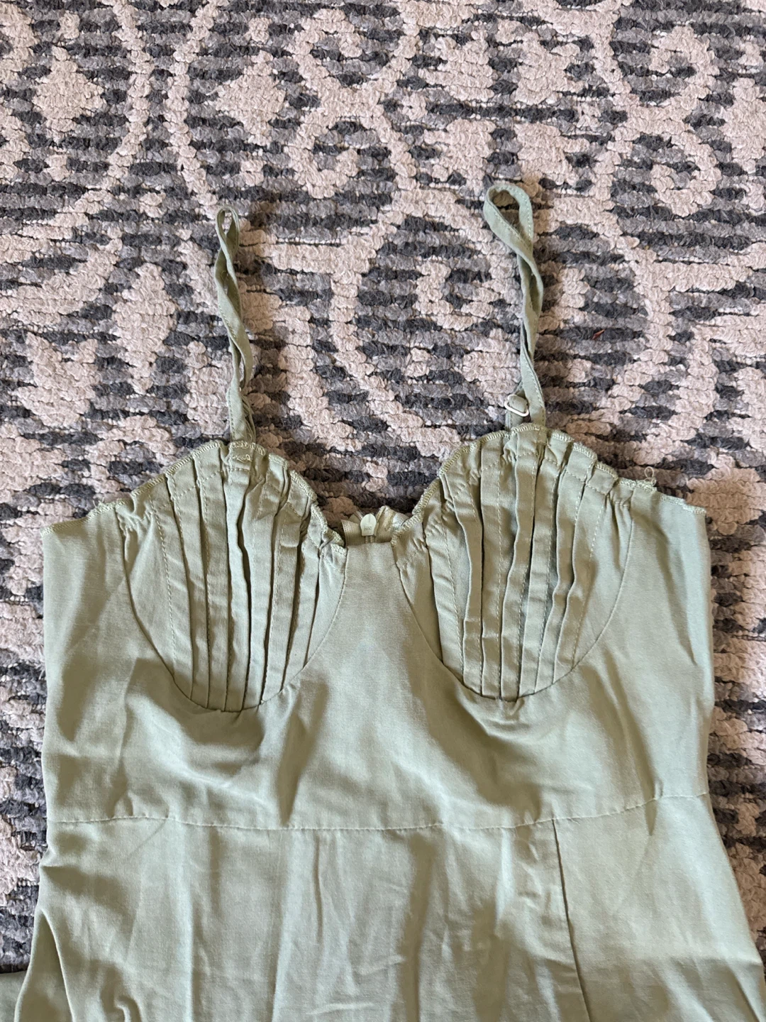 Sage Green Strapless Dress Size small - photo 2