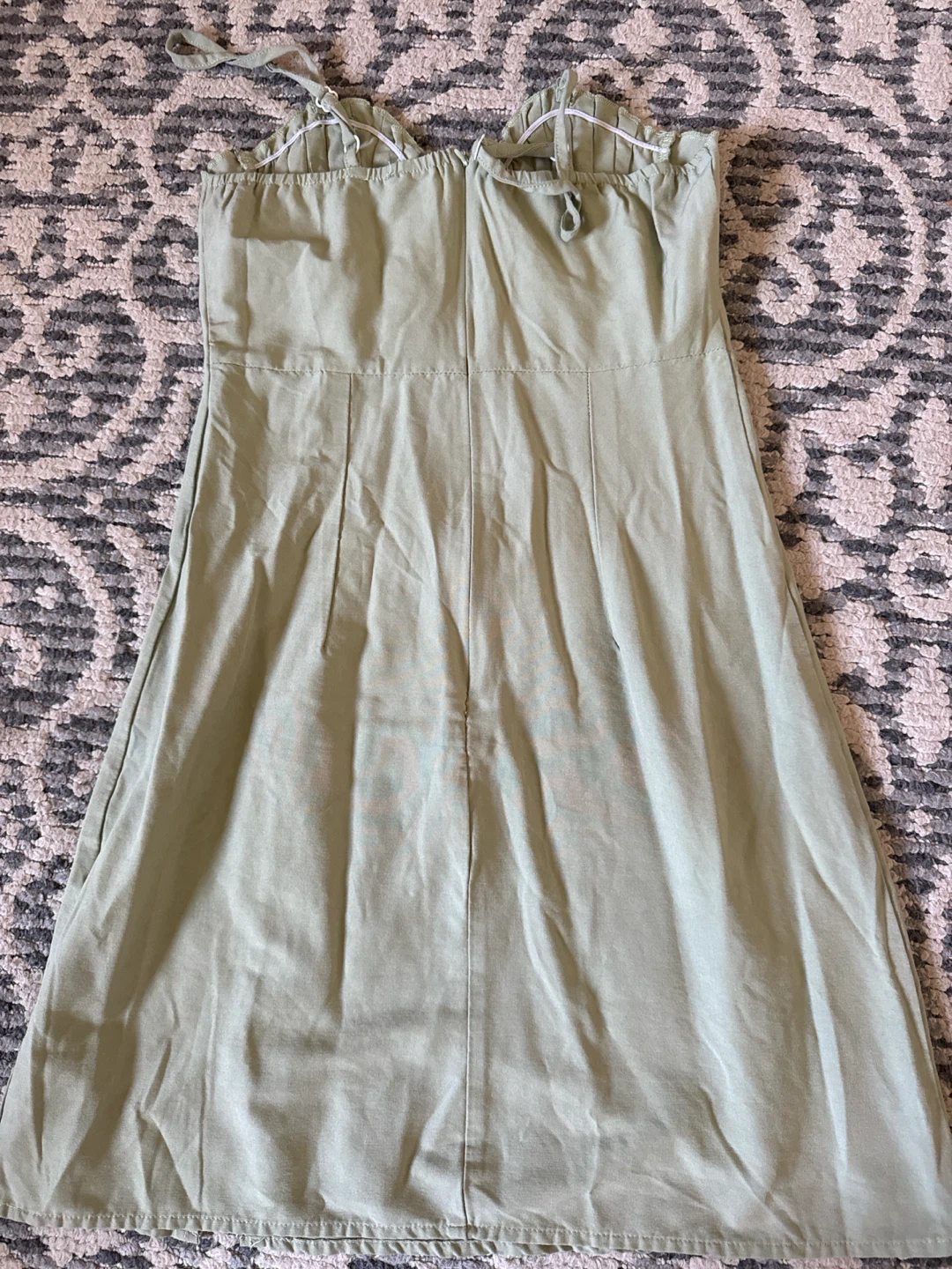 Sage Green Strapless Dress Size small - photo 3