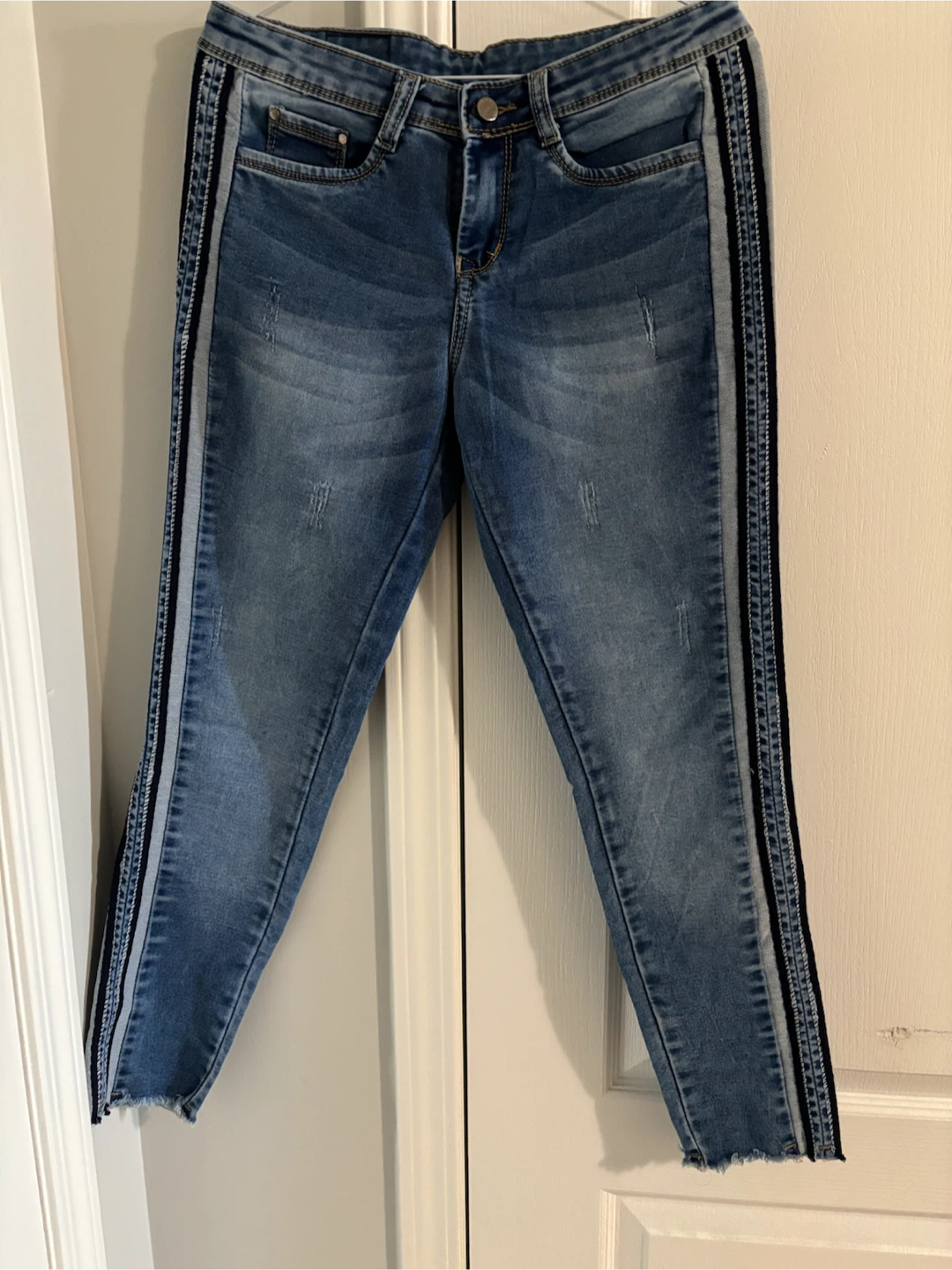 Blue Jeans with Side Stripe