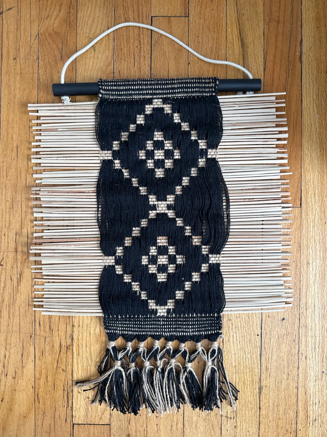 Woven Wall Hanging with Bamboo - photo 2