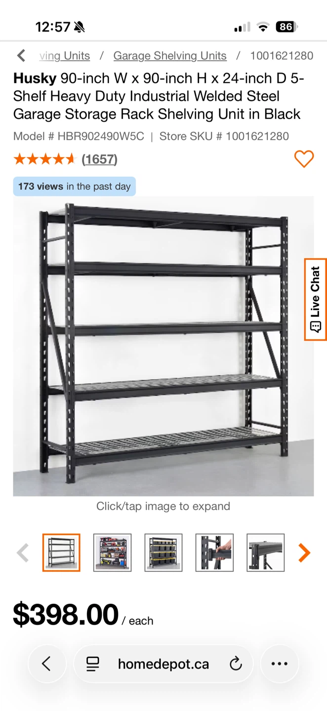 Home Depot\Husky Garage Storage Shelves - photo 2