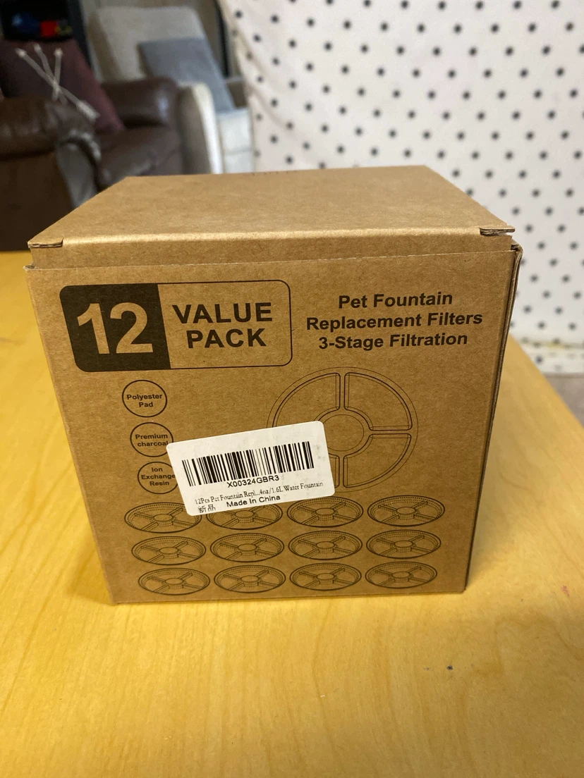 12 Pack Pet Fountain Replacement Filters