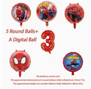 Spider-Man Balloon Set with Number 3