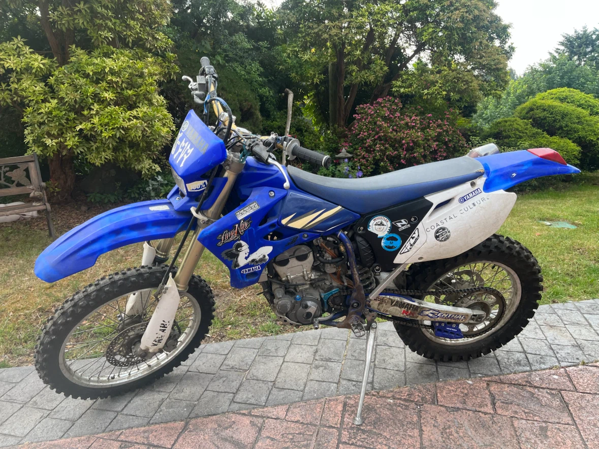 Blue Yamaha Dirt Bike