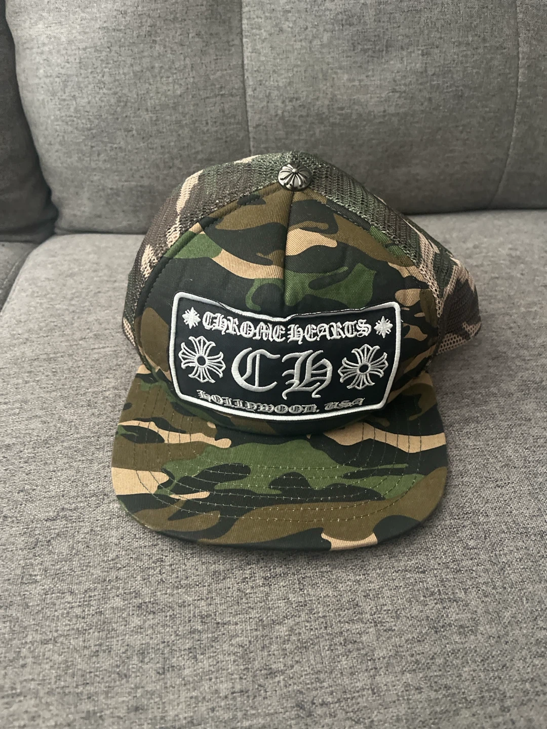 Chrome Hearts Camo Trucker Hat