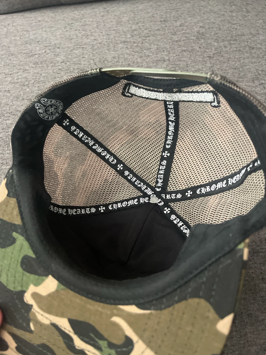 Chrome Hearts Camo Trucker Hat - photo 3