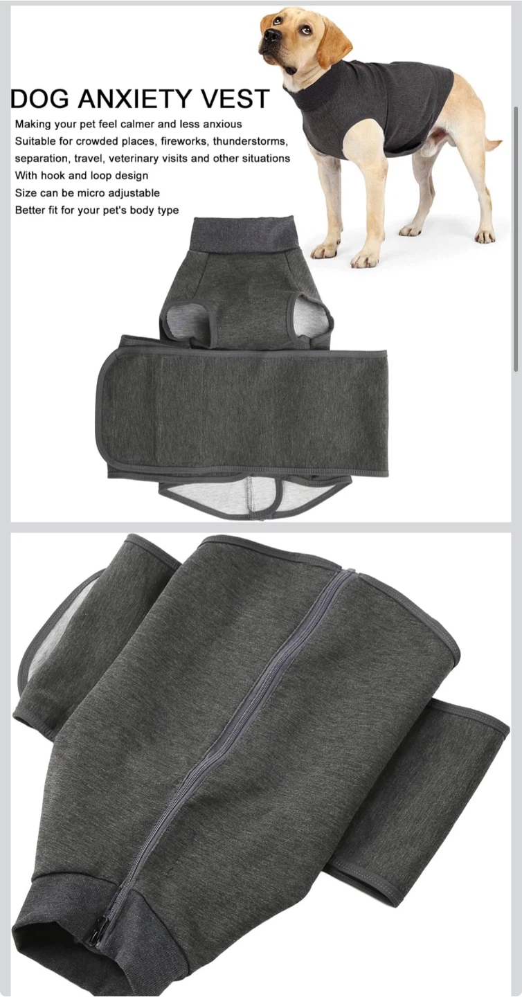 Dog Anxiety Vest - Dark Grey Medium - photo 2