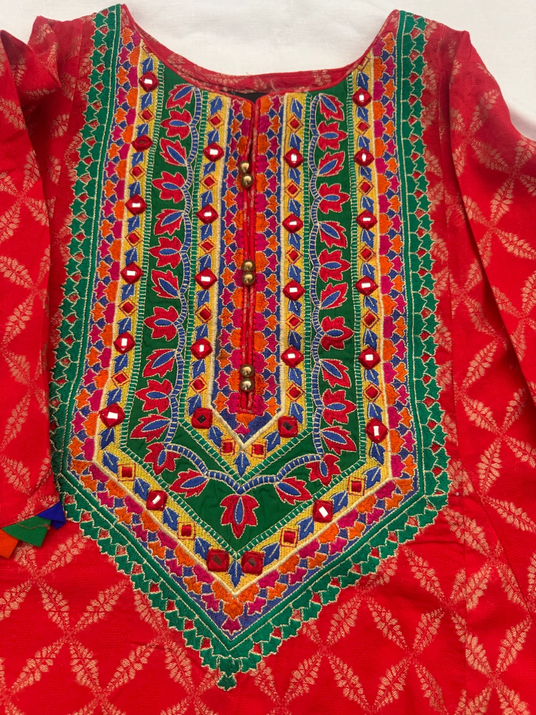 Embroidered Kurti with  Dupatta
