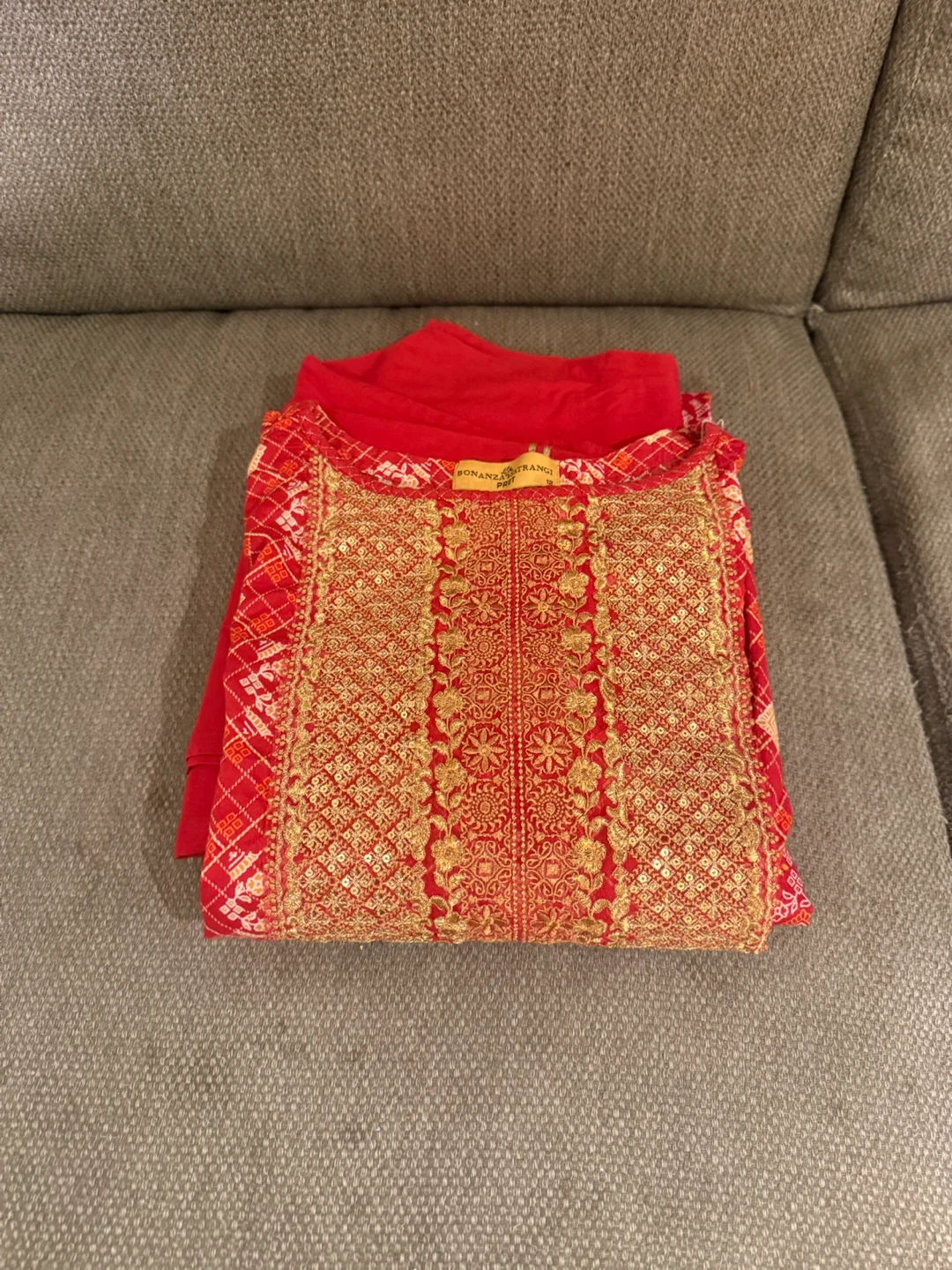 Satrangi Red Kurta - photo 3