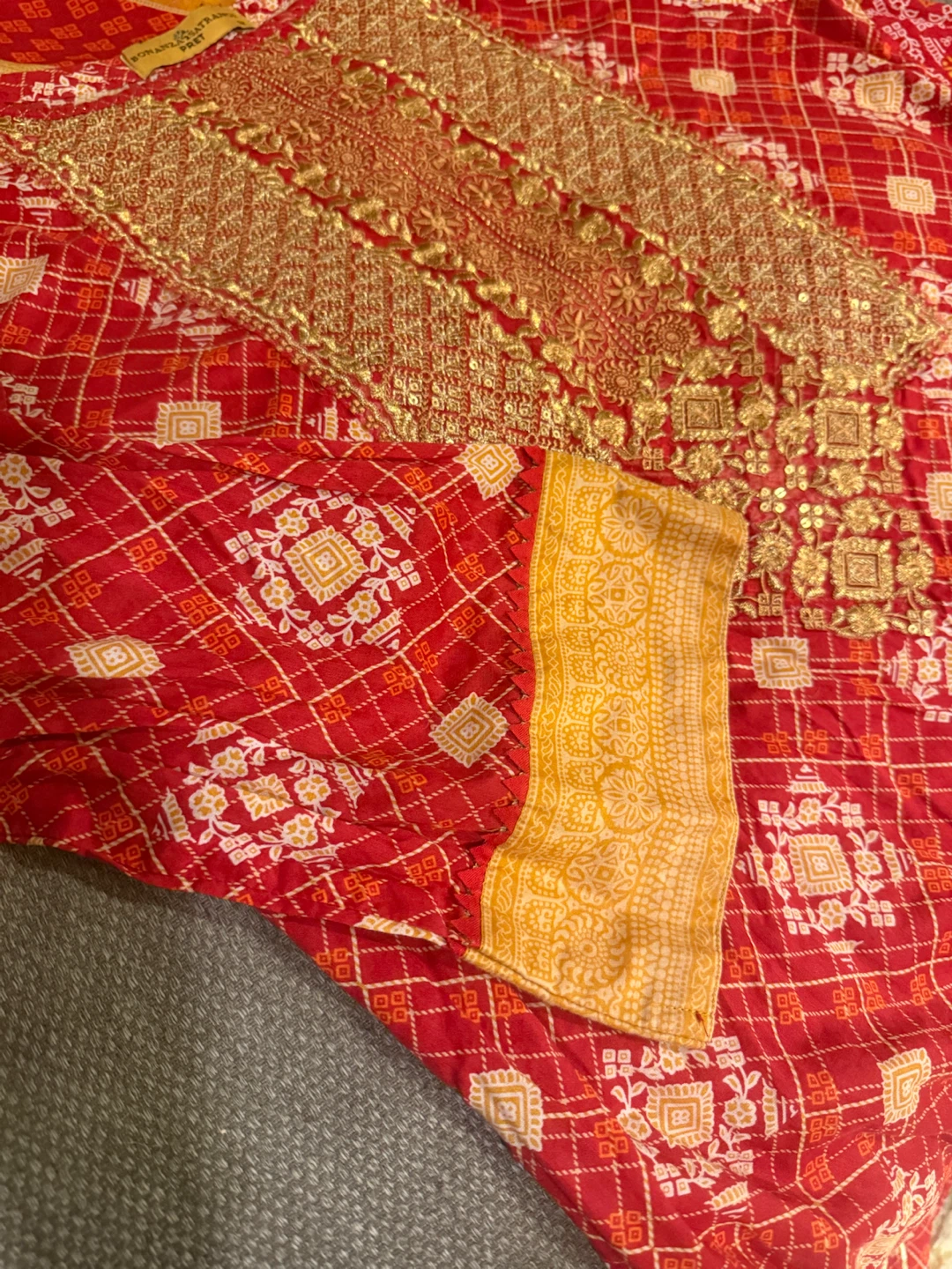 Satrangi Red Kurta - photo 5