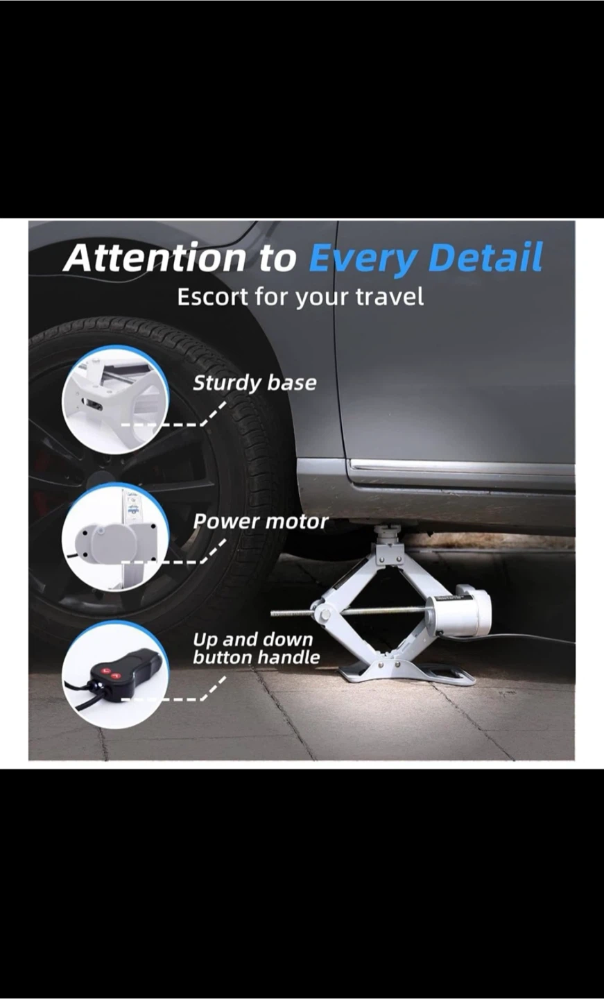 2T 12V Electric Car Jack Kit with Case - photo 3