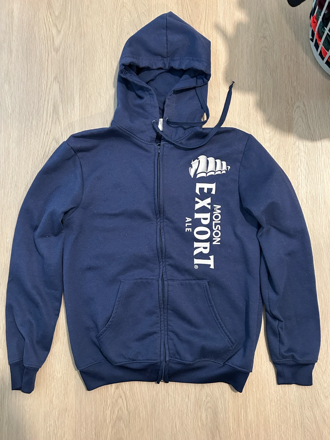 Molson Export Ale Navy Blue Zip-Up Hoodie