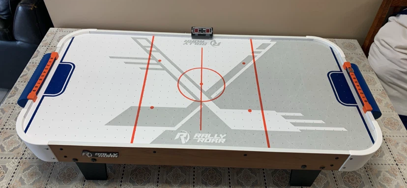 Rally & Roar Air Hockey Table with Electronic Scorer