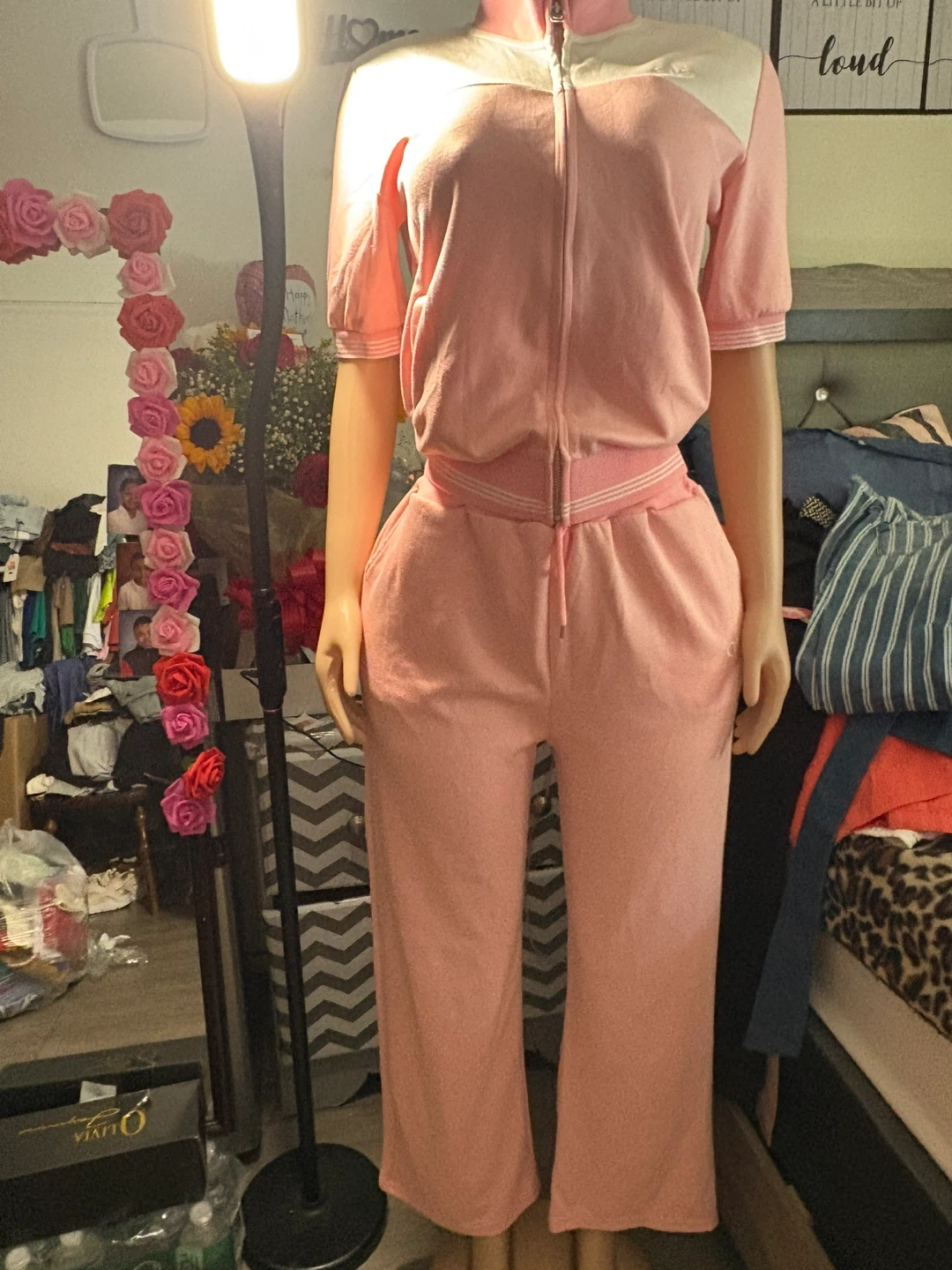 Alo Pink Tracksuit Set