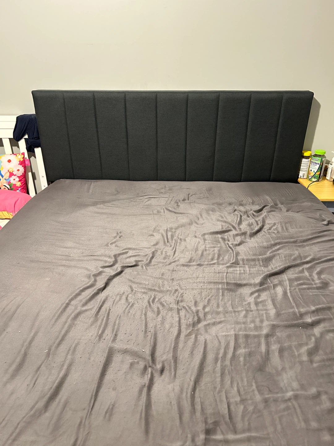 Molblly Queen Bed Frame with Upholstered Headboard