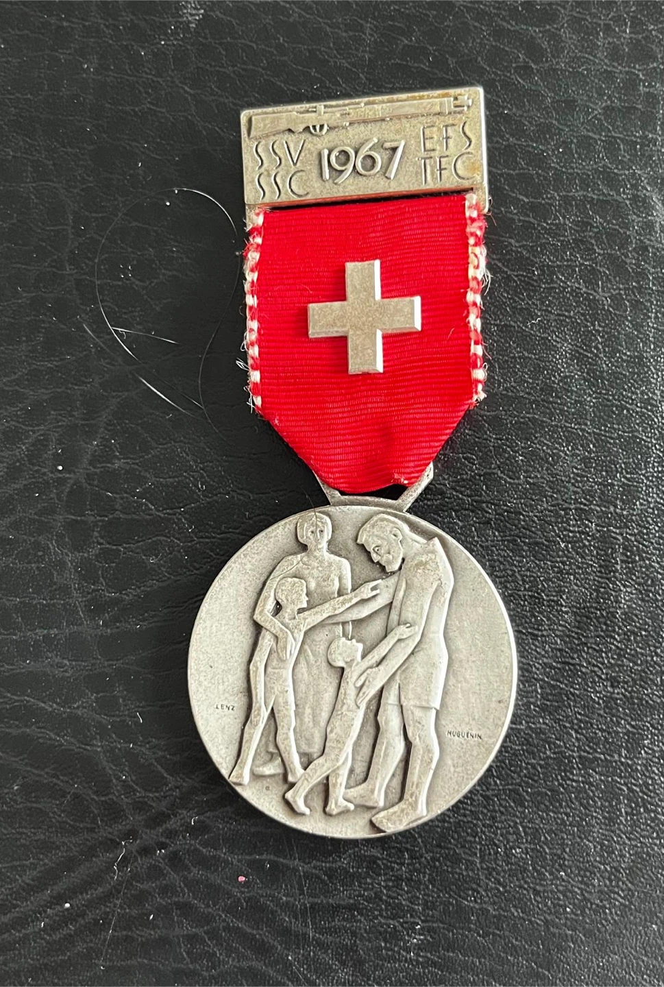 Vintage Swiss Ribbon Prize Medal 1967 - photo 5