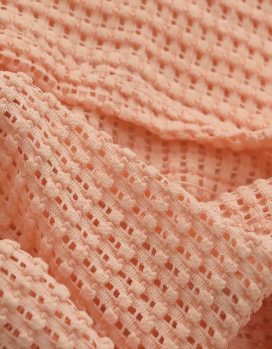 Peach Cropped Mesh Cardigan one size - photo 3