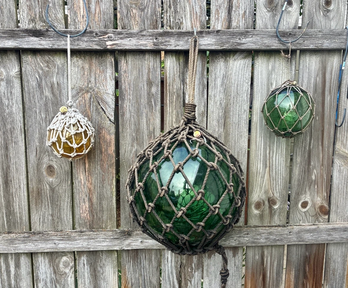 Japanese Glass Fishing Floats  Buoy Ball Vintage Lg M & Sm