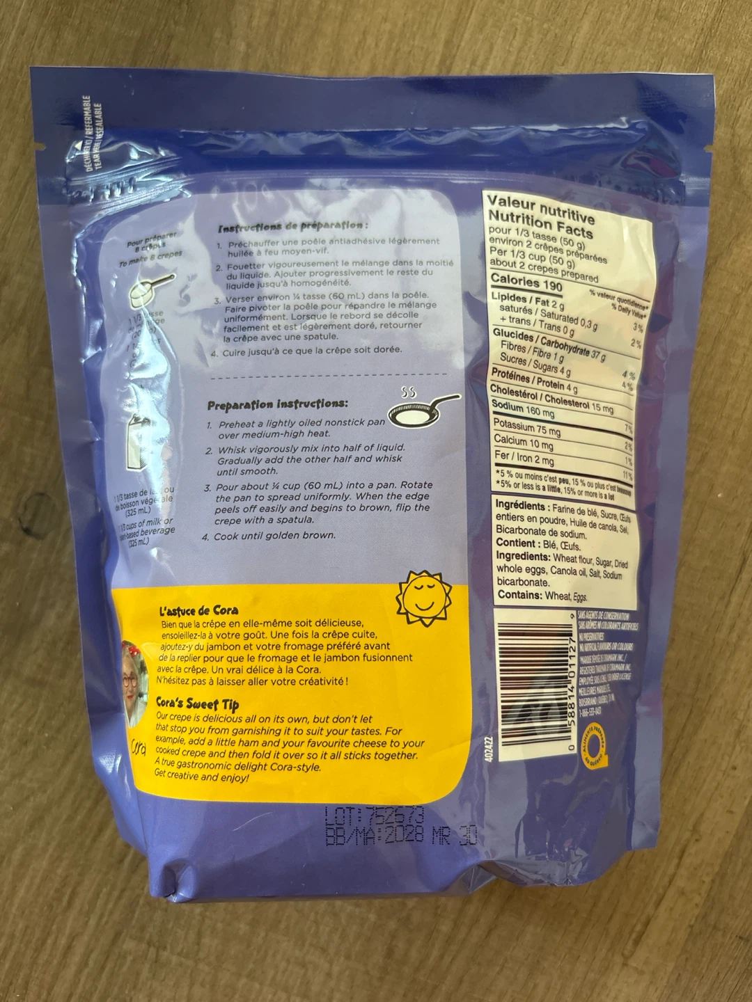 Cora Nature Pancake & Crepe Mix unopened - photo 2