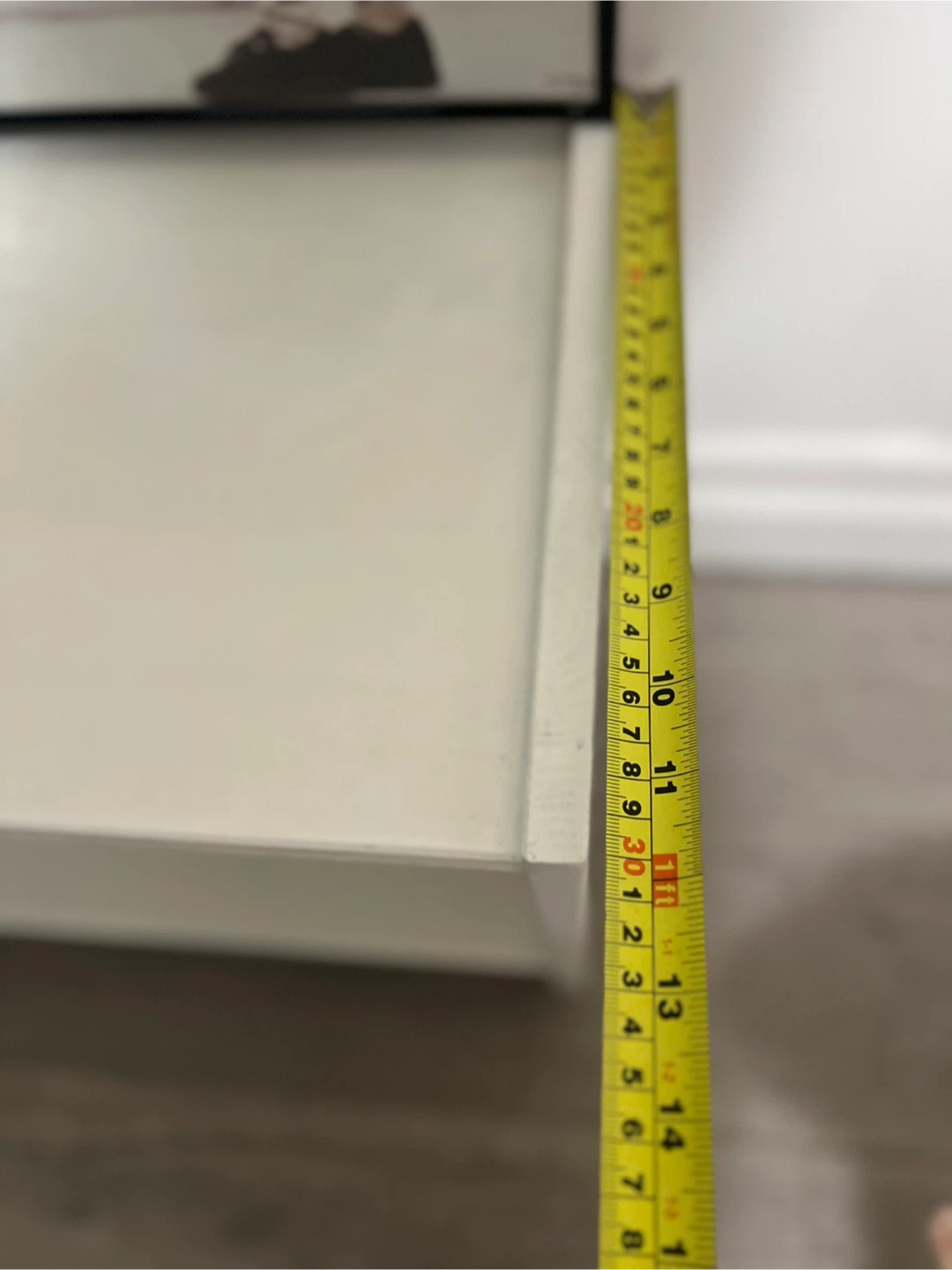 White Wooden Two-Tier Side Table - photo 3