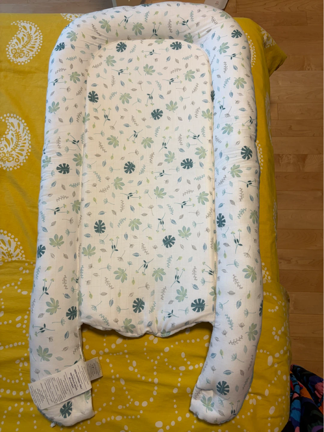 Baby Sleep Nest or Lounger with Botanical Print